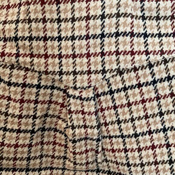 Rumored Coco Top Newbury Plaid Tweed Cropped Brown Maroon Gold, Size S NWT - Picture 9 of 10